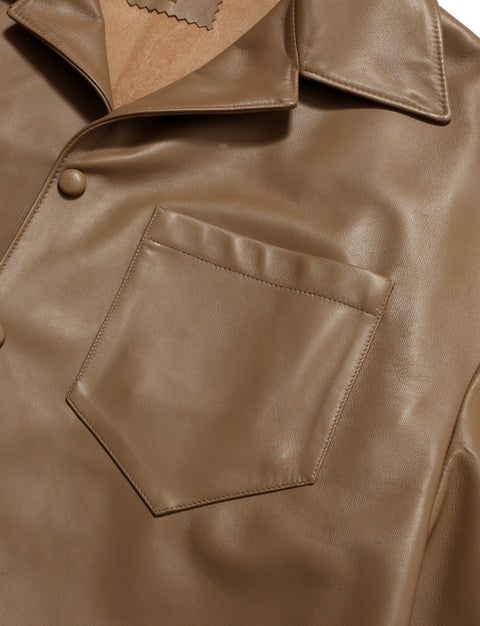 Nappa brown paper bag bowling shirt
