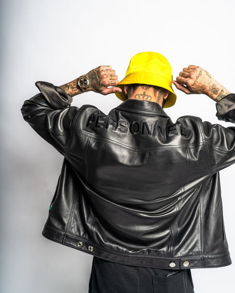 Hells Kitchen Lambskin Leather trucker jacket